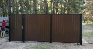 Купить распашные ворота из профнастила Мытищи, цена от 2713 руб.